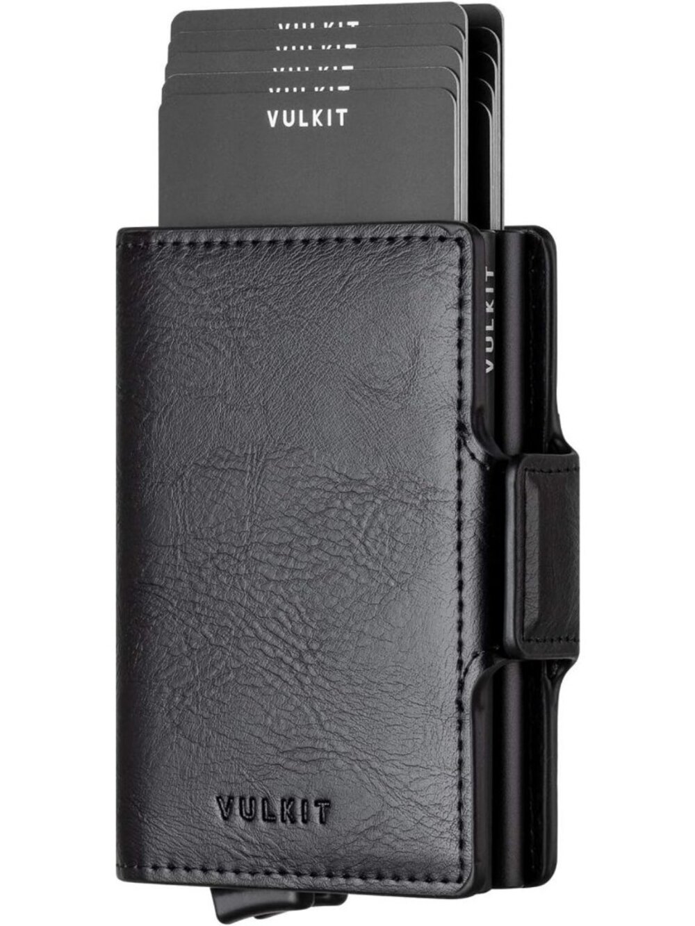 RFID Blocking Leather Credit Card Holder | Automatic Pop-Up Magnetic Wallet